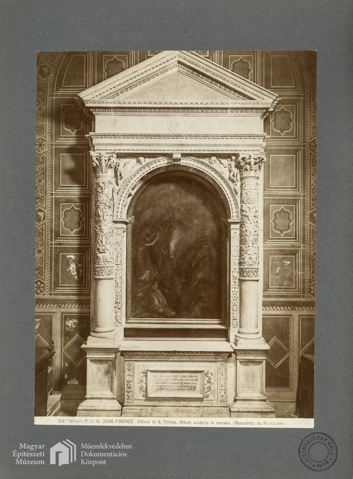 Santa Trinita templom	Márványoltár	Benedetto da Rovezzano