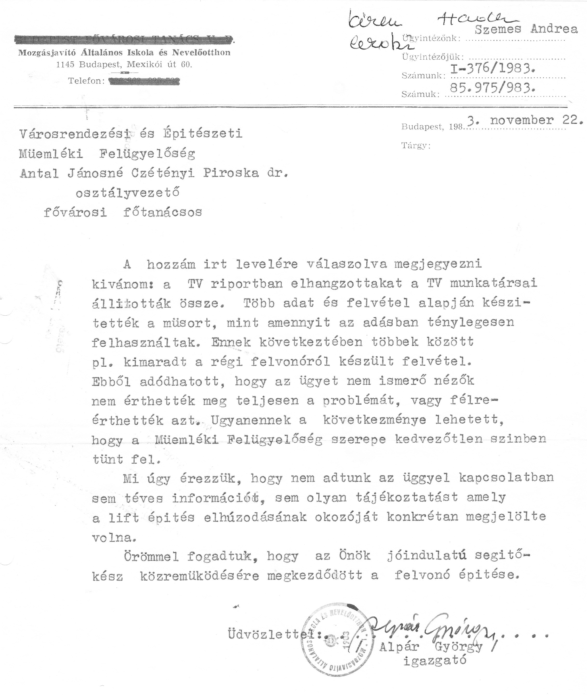 BFL_XV_17_e_306 Budapesti Műemléki Felügyelőség iratai