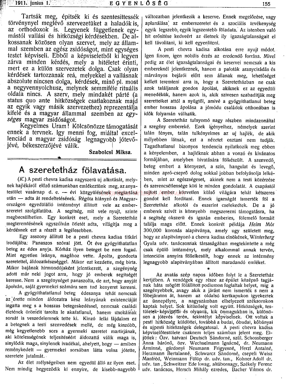 07_Egyenlőség, 1911. VI. 1. 155. p. 