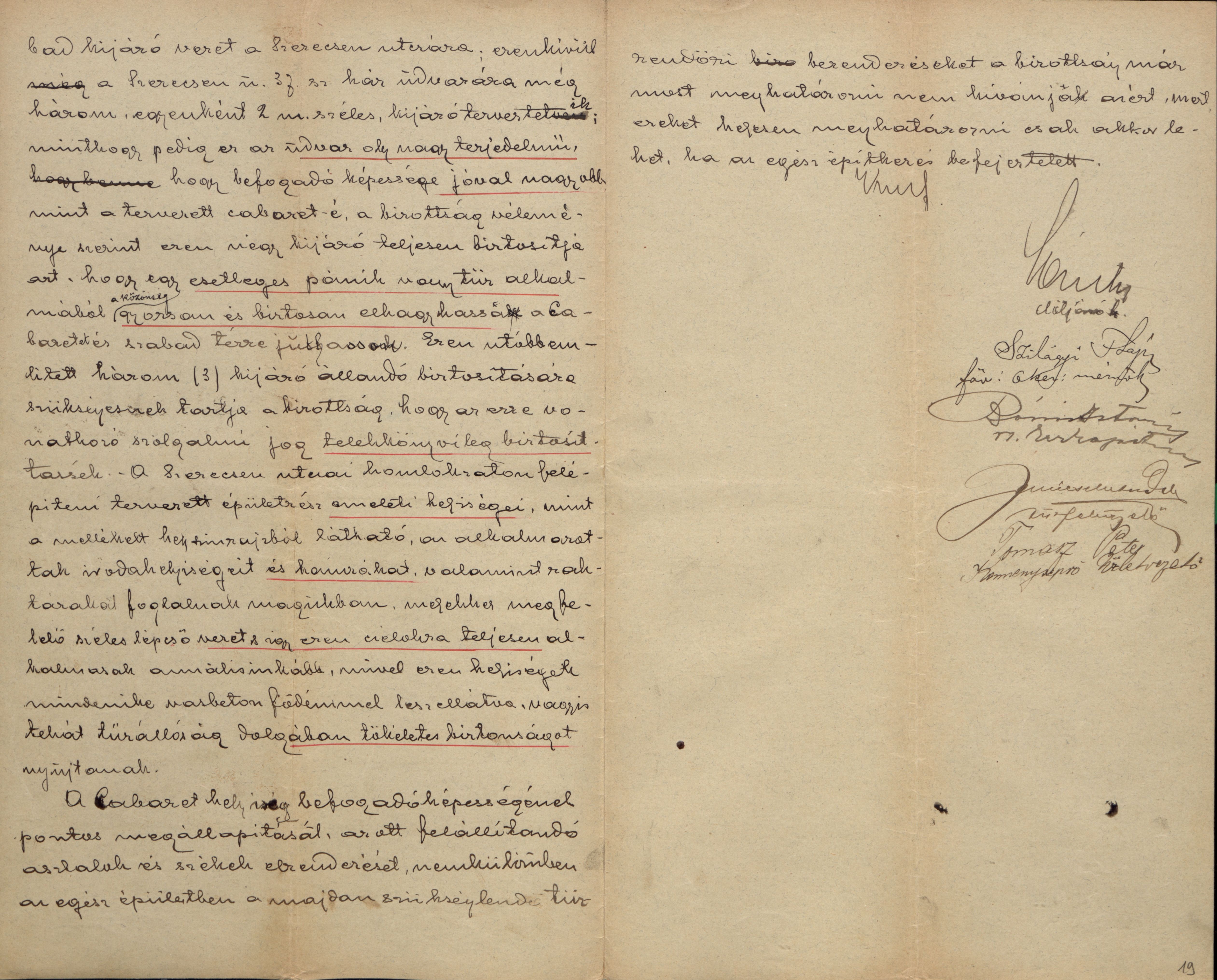 A VI. kerületi tűzrendészeti bizottságnak a mulató előzetes vizsgálatáról felvett jegyzőkönyve, 1907. X. 5. 072_BFL_IV_1407_b III_2674_1907