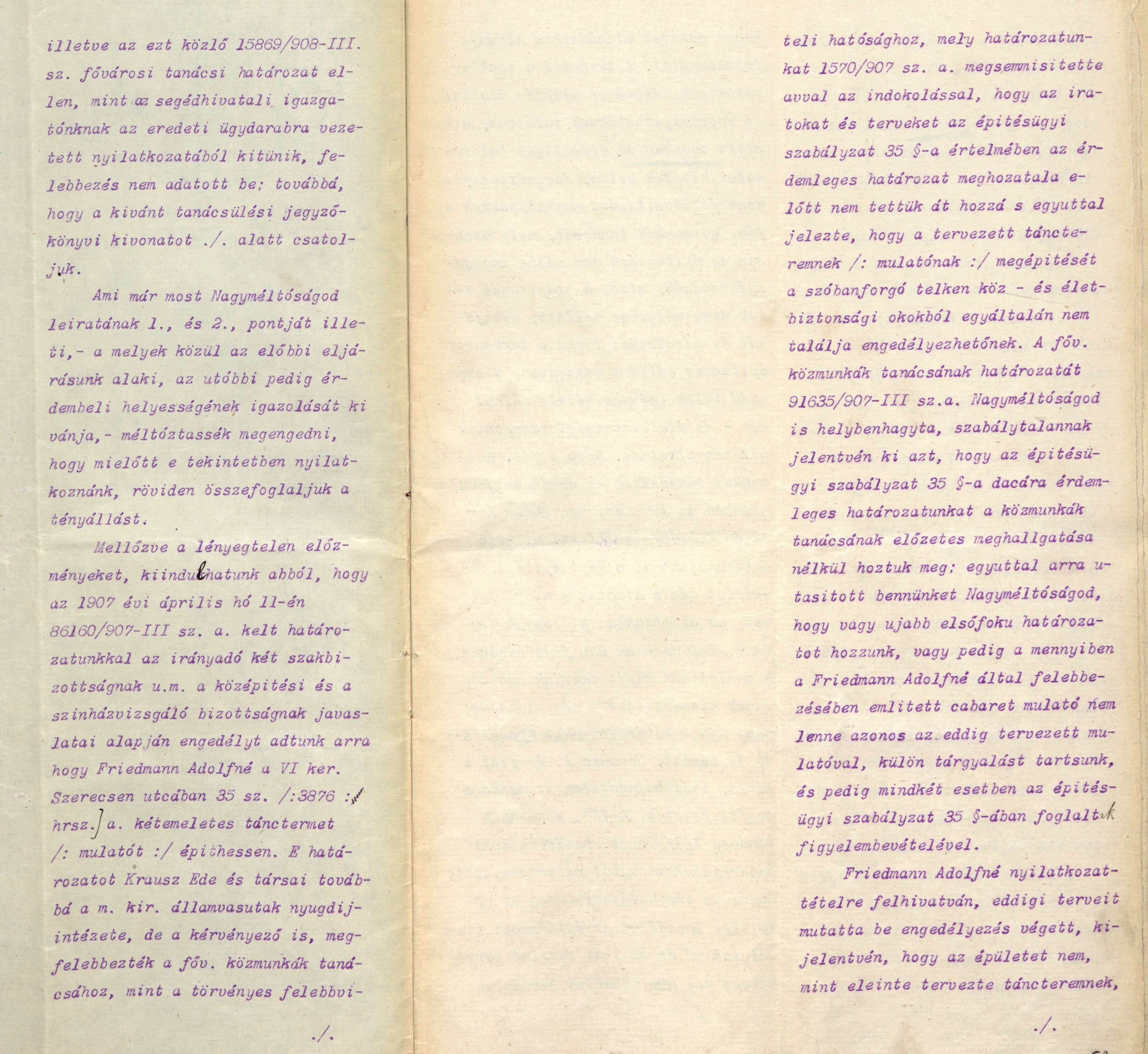 A főváros tanácsának felterjesztése a belügyminiszterhez (fogalmazta Harrer Ferenc), 1908. III. 12. 086_bfl_iv_1407_b_iii_2674_1907