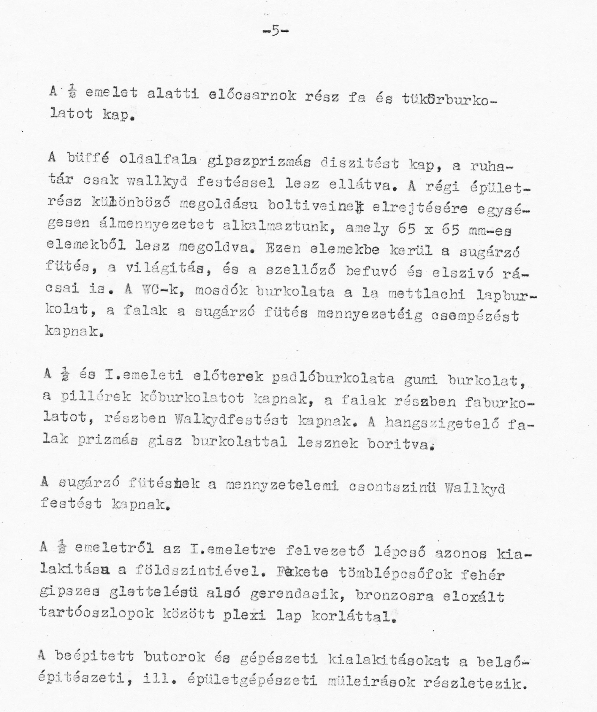 P. Mueller Éva (KÖZTI): A Thália Színház előcsarnoka bővítésének terve, építészeti műleírás, 1964. 00940_BFL_XV_17_e_306_BMF_iratai