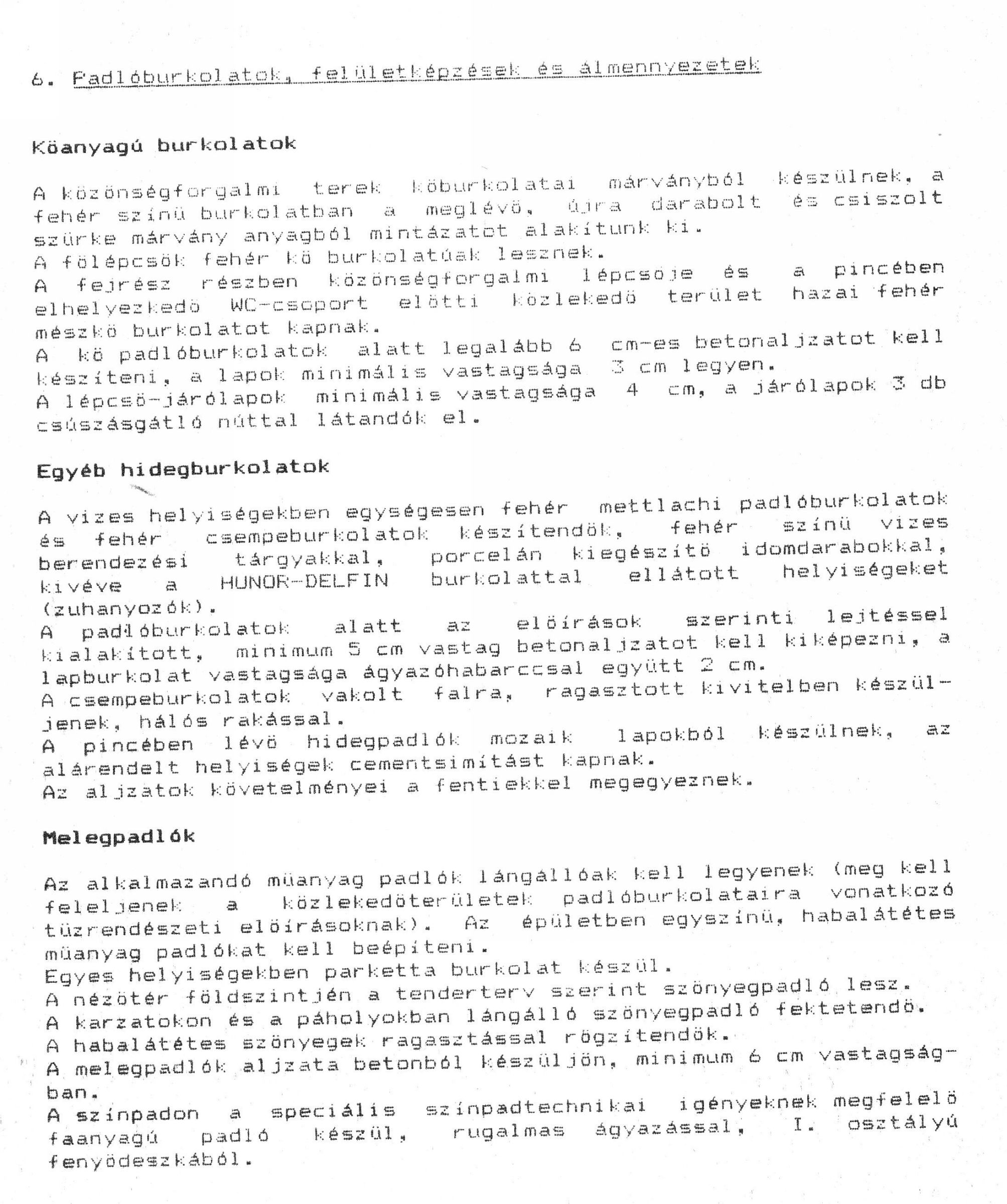Kőnig Tamás - Wagner Péter (IPARTERV H Iroda): Az Arany János Színház felújításának terve, építészeti műleírás, 1988. 0155_BFL_XV_17_e_306_BMF_iratai