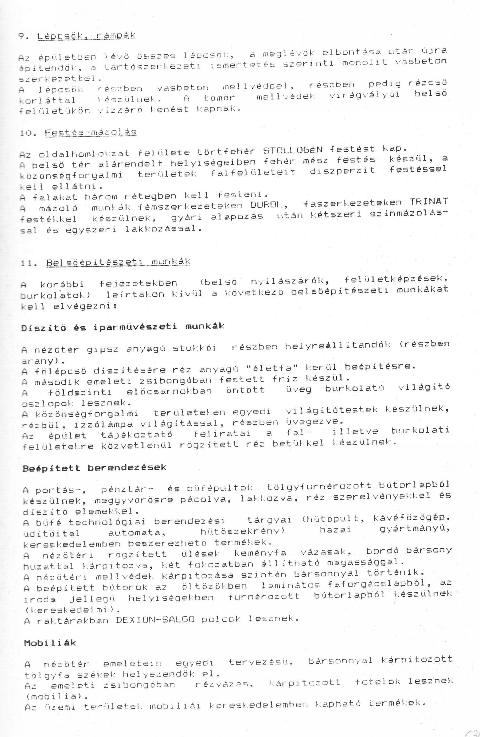 Kőnig Tamás - Wagner Péter (IPARTERV H Iroda): Az Arany János Színház felújításának terve, építészeti műleírás, 1988. 0157_BFL_XV_17_e_306_BMF_iratai
