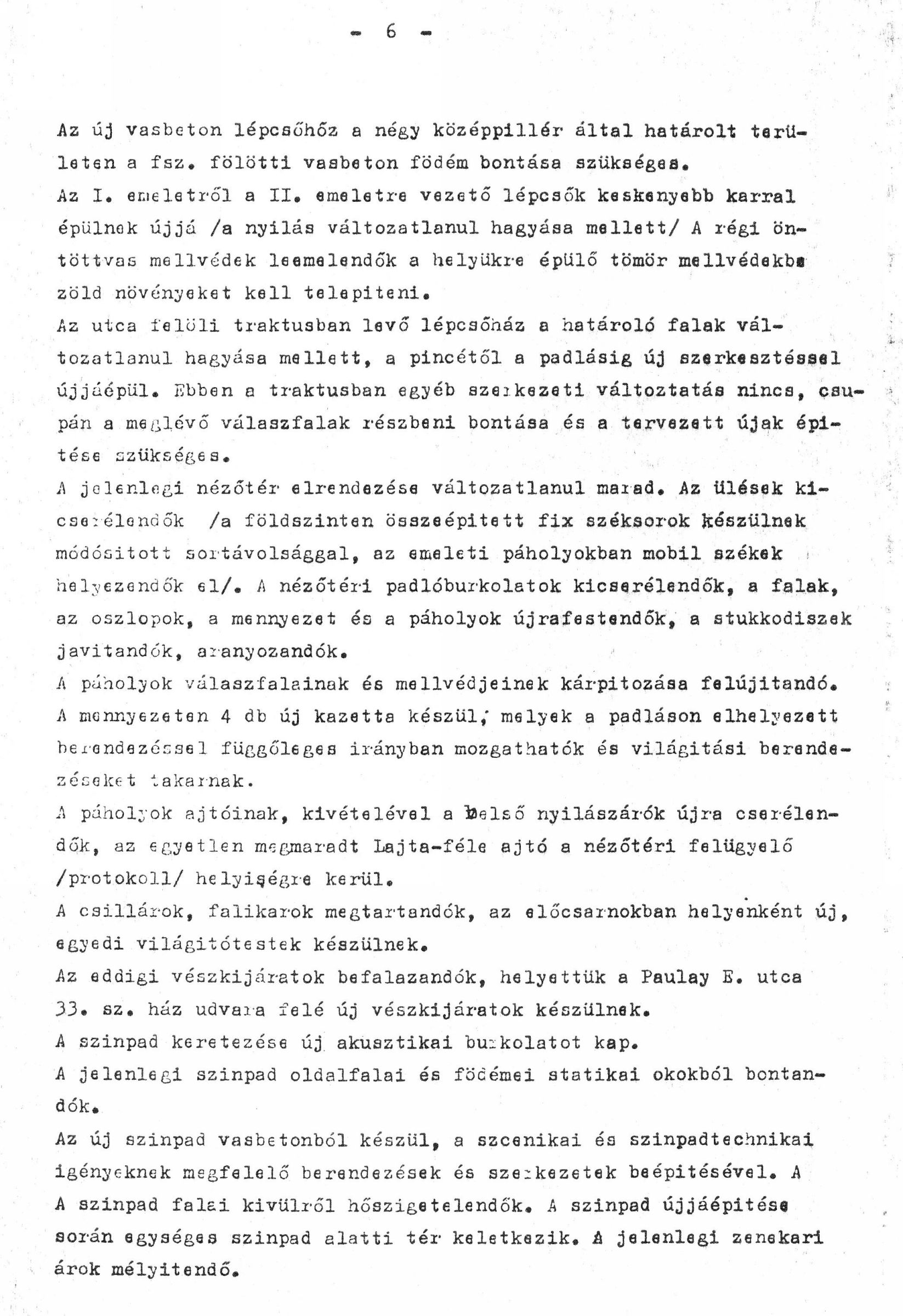 Kőnig Tamás - Wagner Péter (IPARTERV H Iroda): Az Budapesti Gyermekszínház újjáépítésének ajánlati terve, építészeti műleírás, 1983. XII. 01436_BFL_XV_17_e_306_BMF_iratai