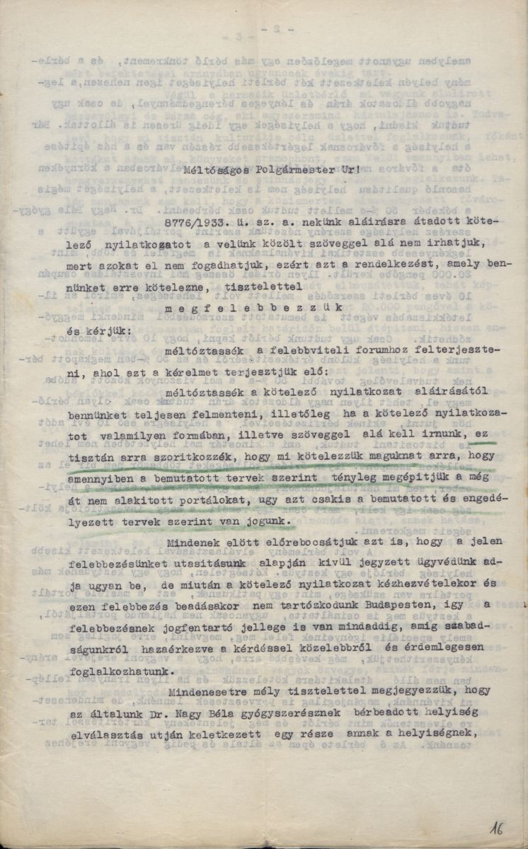 A Rózsavölgyi és Társa cég és özv. Lajta Henrikné fellebbezése a főváros polgármesteréhez, 1933. VIII. 22. 037_BFL_IV_1409_c_7687_1936_III