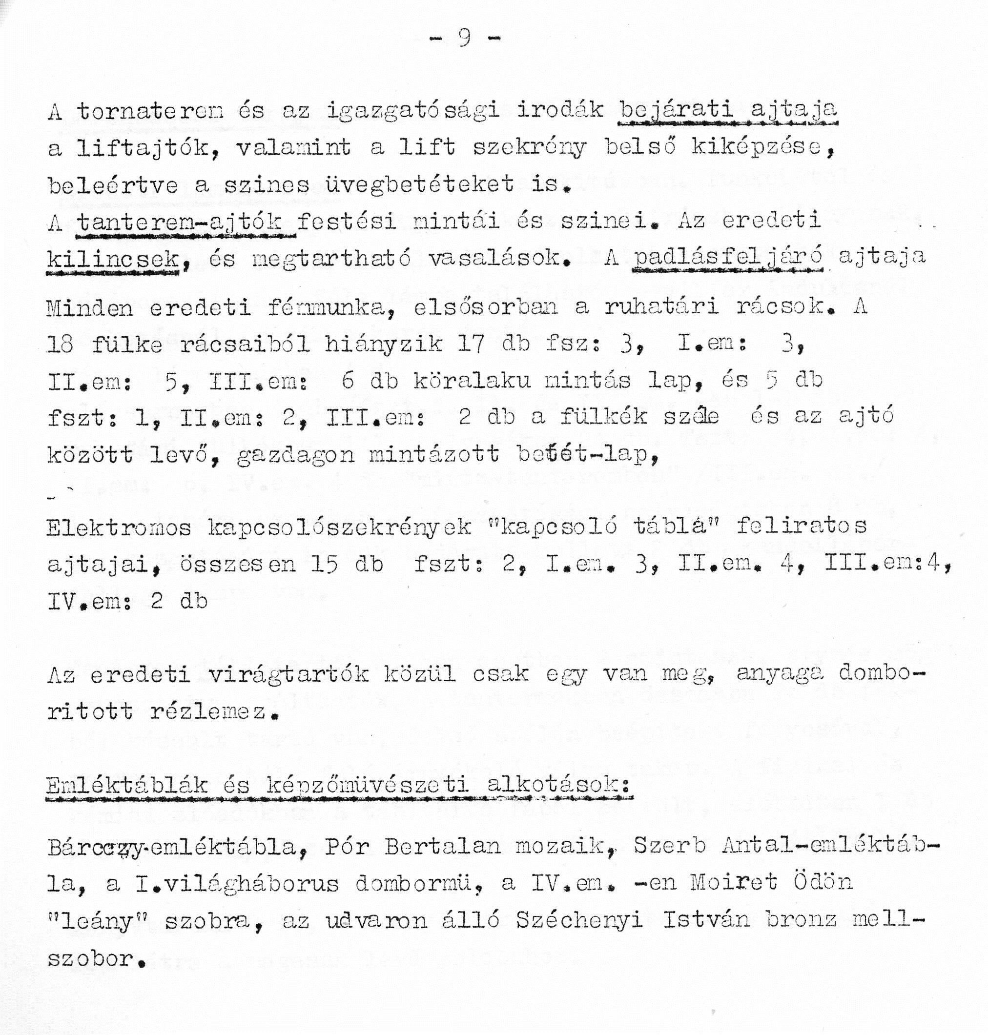 Cser Károlyné (VÁTI): Építészeti szakvélemény az iskola felújításával kapcsolatban, 1980. XII. (részlet) 29_BFL_XV_17_e_306_VIII_Vas_utca_9-11_0030
