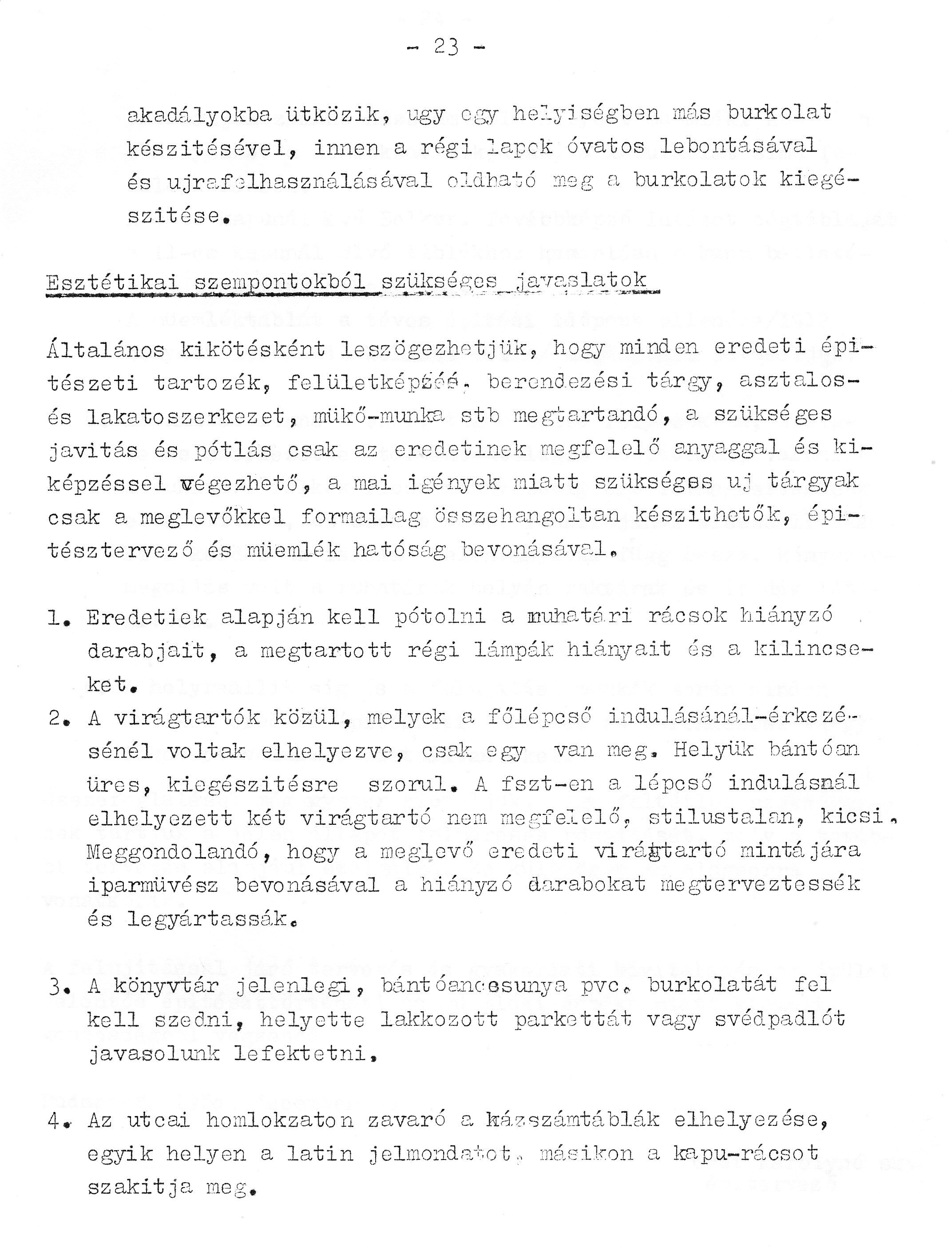 Cser Károlyné (VÁTI): Építészeti szakvélemény az iskola felújításával kapcsolatban, 1980. XII. (részlet) 37_BFL_XV_17_e_306_VIII_Vas_utca_9-11_0038