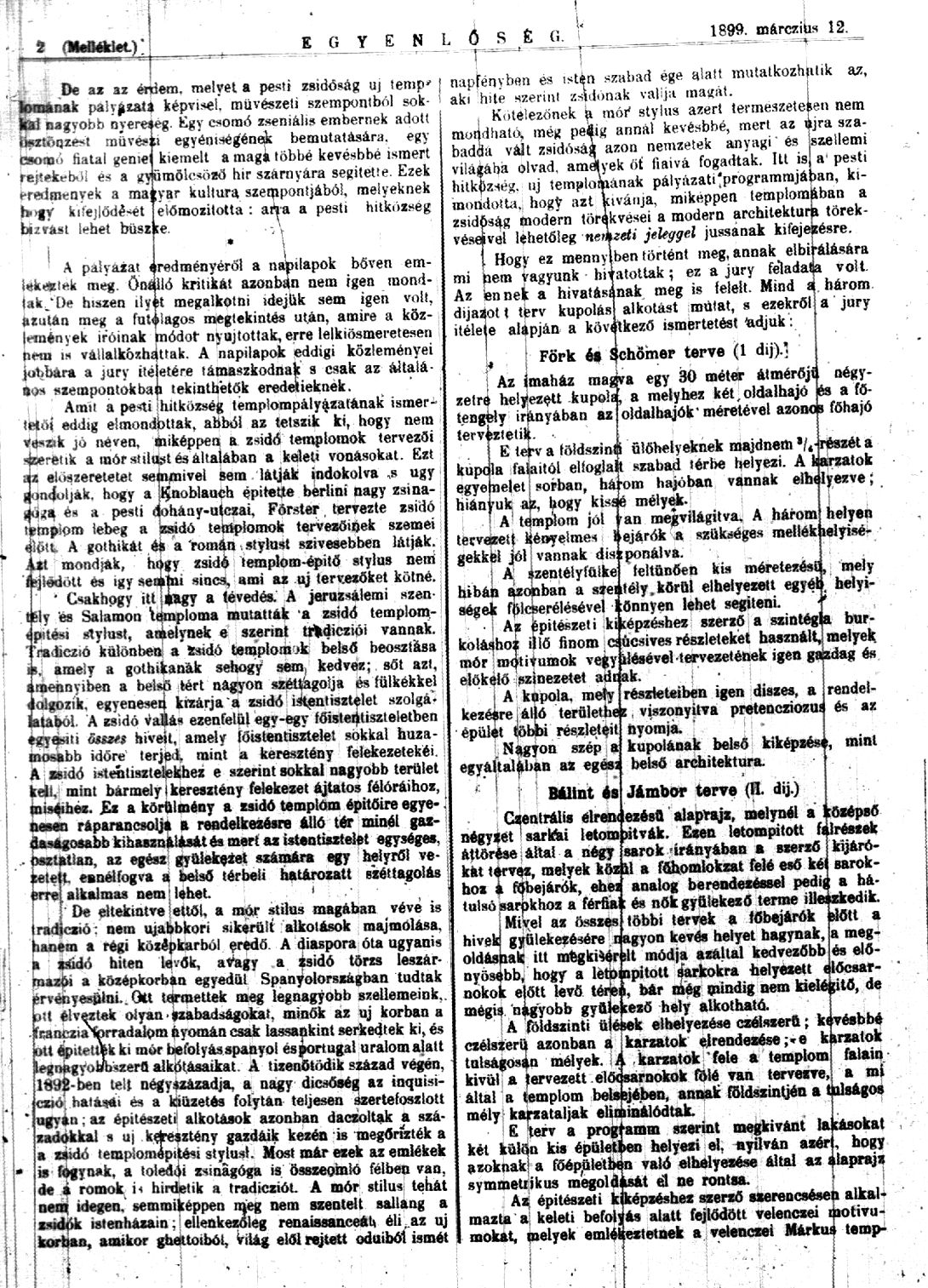 006_Egyenlőség, 1899. III. 12. Mell. 2 p. 