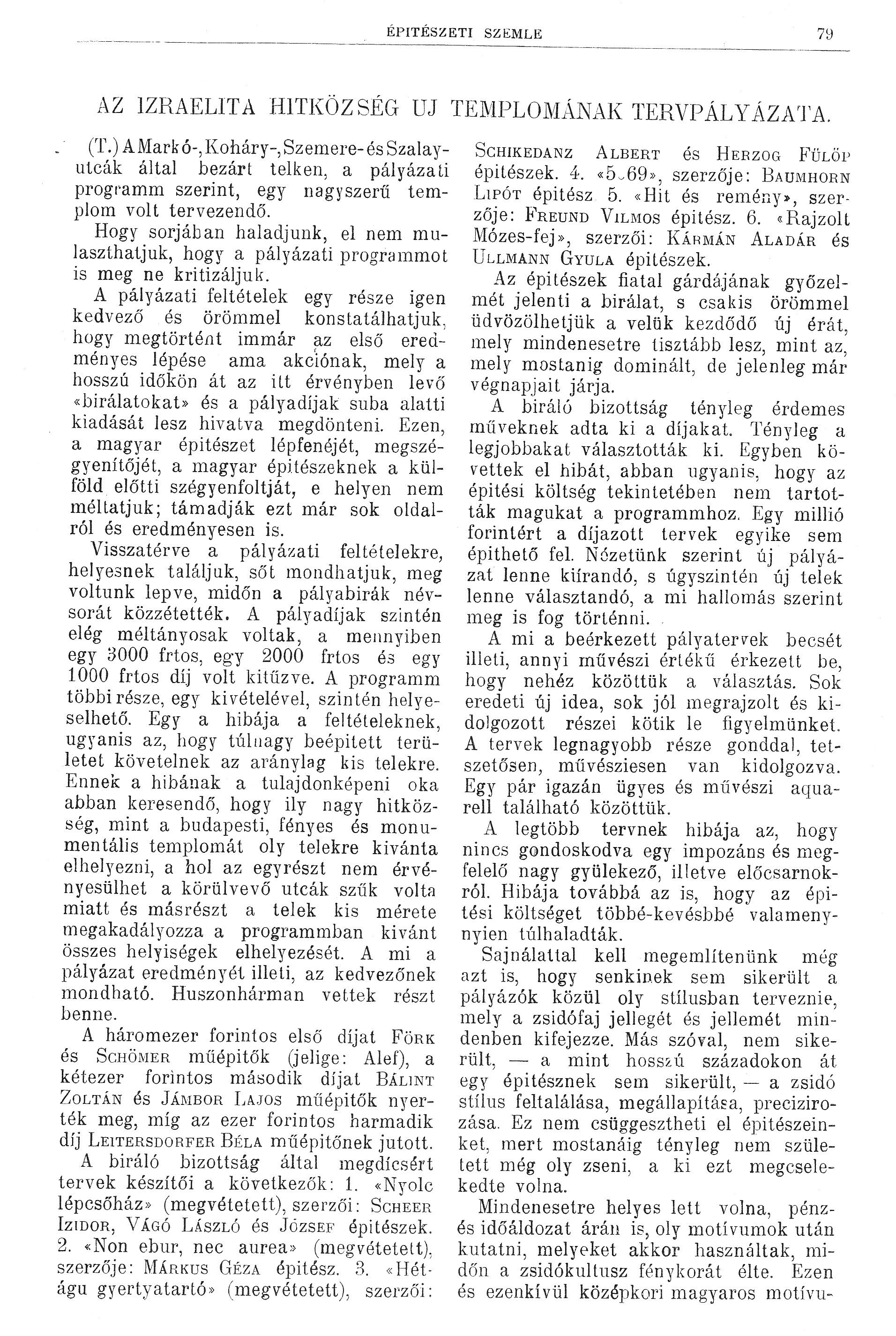 12_Építészeti Szemle, 1899. VII. füzet. 79. p.