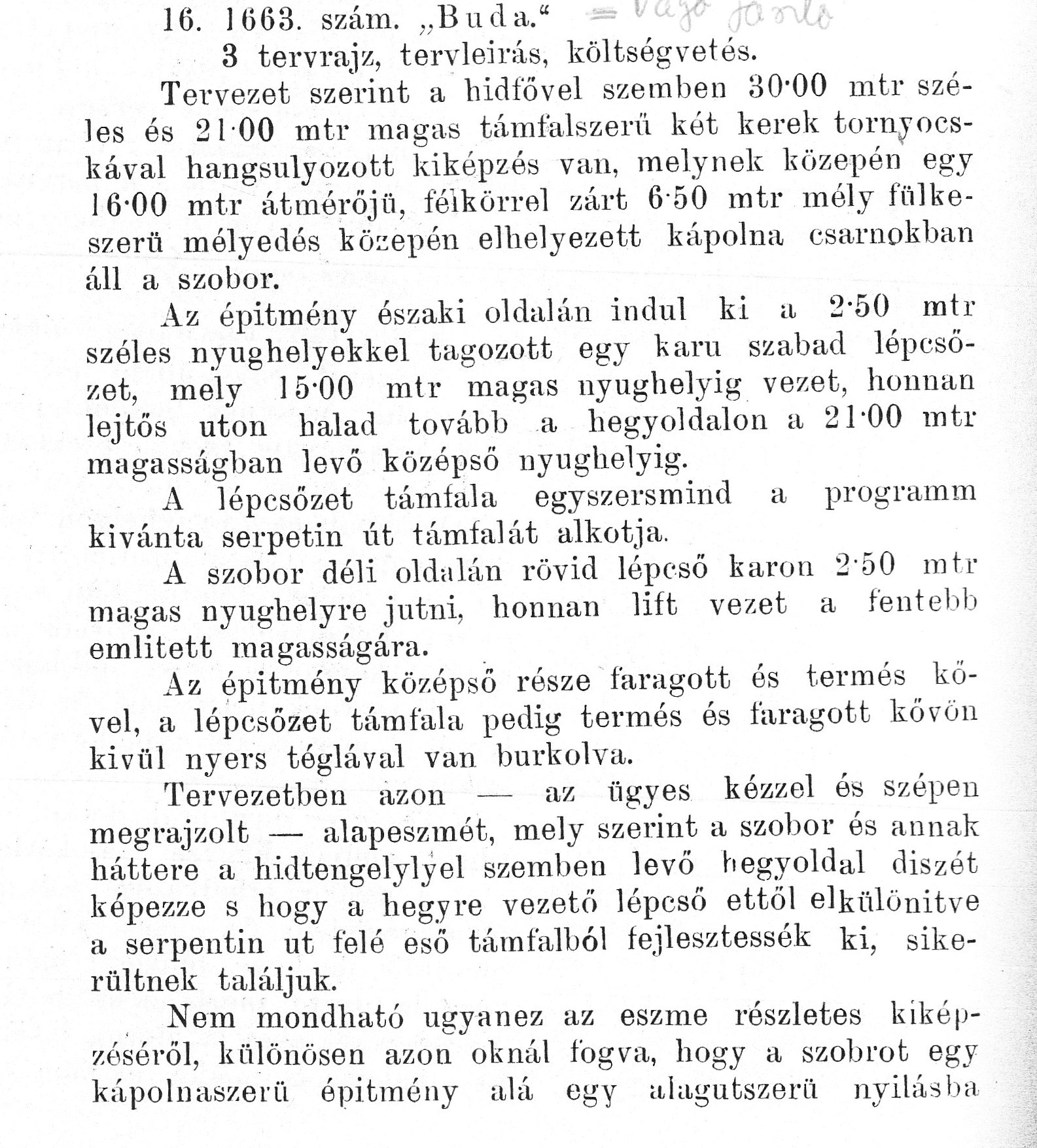 A Fővárosi Közmunkák Tanácsának hivatalos jelentése 1900. évi működéséről. A Szent Gellért szobor környékének rendezése. BFL II.1.a