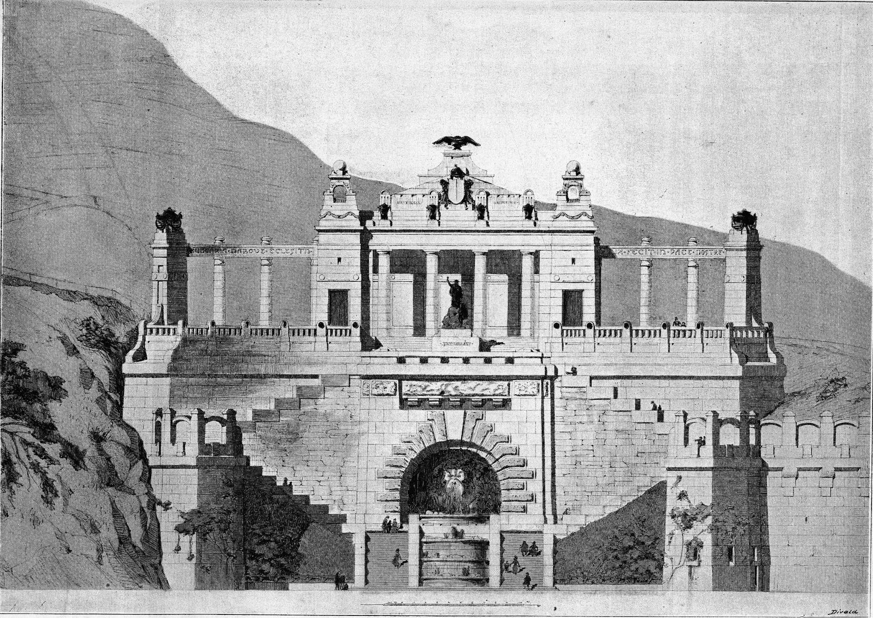 First prize winning competition entry by Mór Kallina and Aladár Árkay, perspective view 03_Építő Ipar, 1900. 136. p.