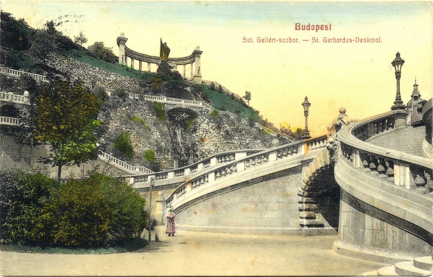 János Bakos - Gyula Jankovits: St. Gellért Monument on Gellért Hill, 1901-1904. Picture postcard, before 1912. BF_XV_19_d_2_b_NZS_0451