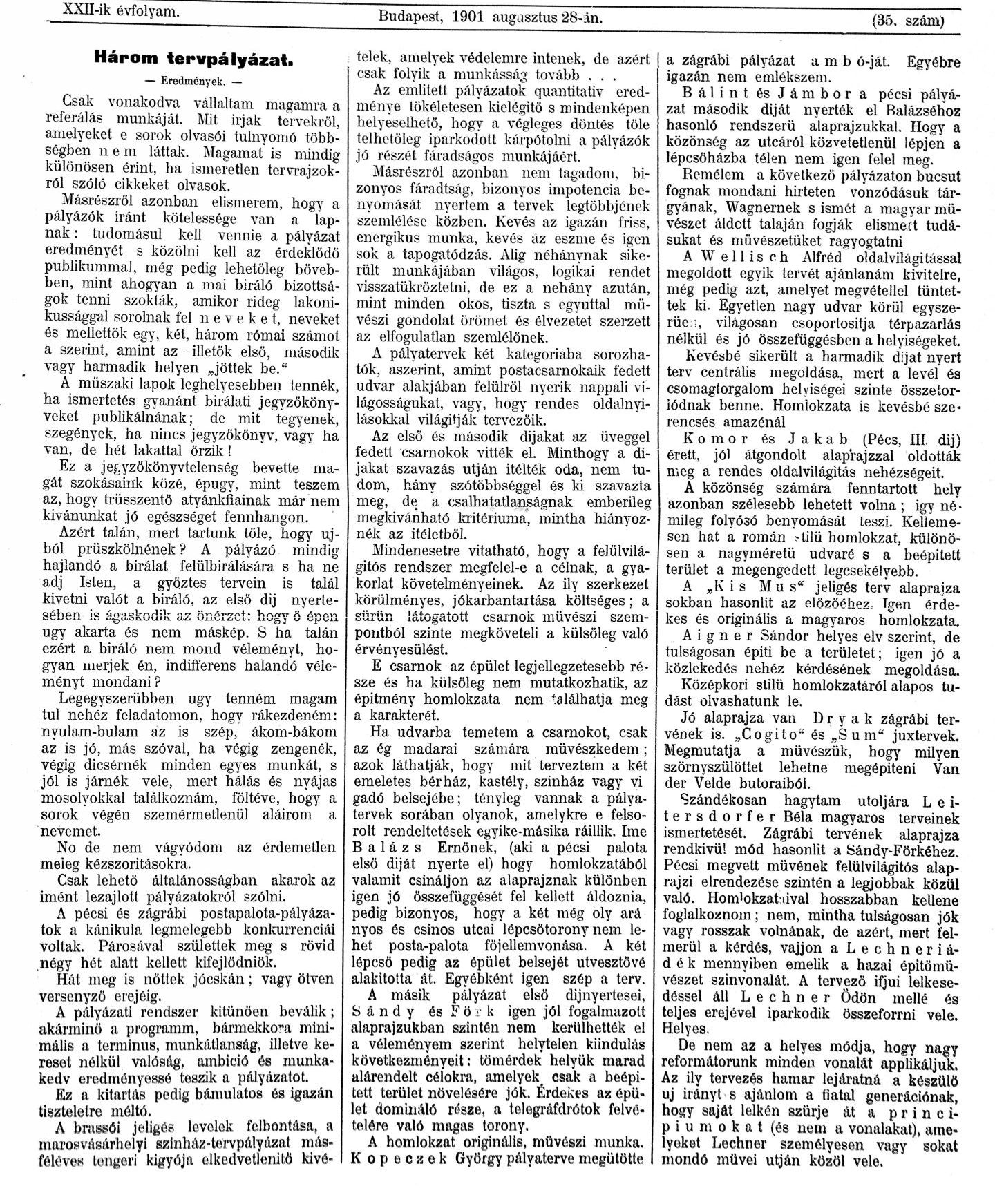 Vállalkozók Lapja, 1901. VIII. 28. 3. p.