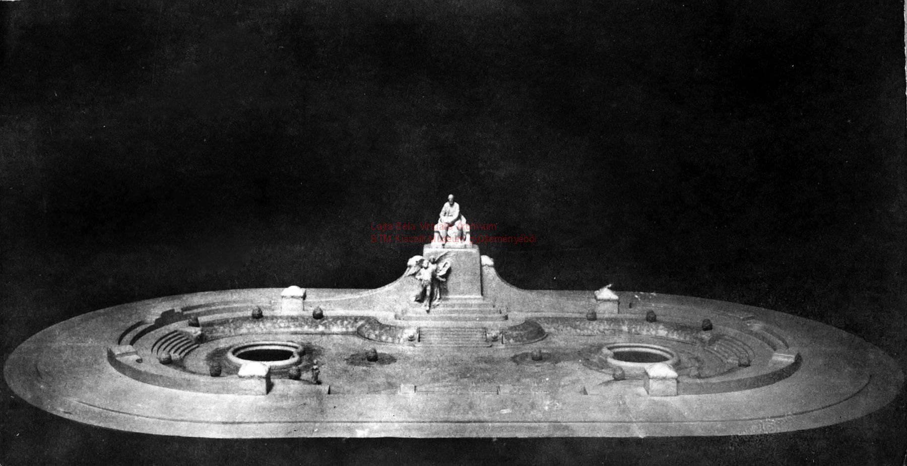 Photo of the architectural model for the second competition entry, made jointly with József Róna in 1903. BTM Kiscelli Múzeum Fényképtár ltsz.: 66.2241/3