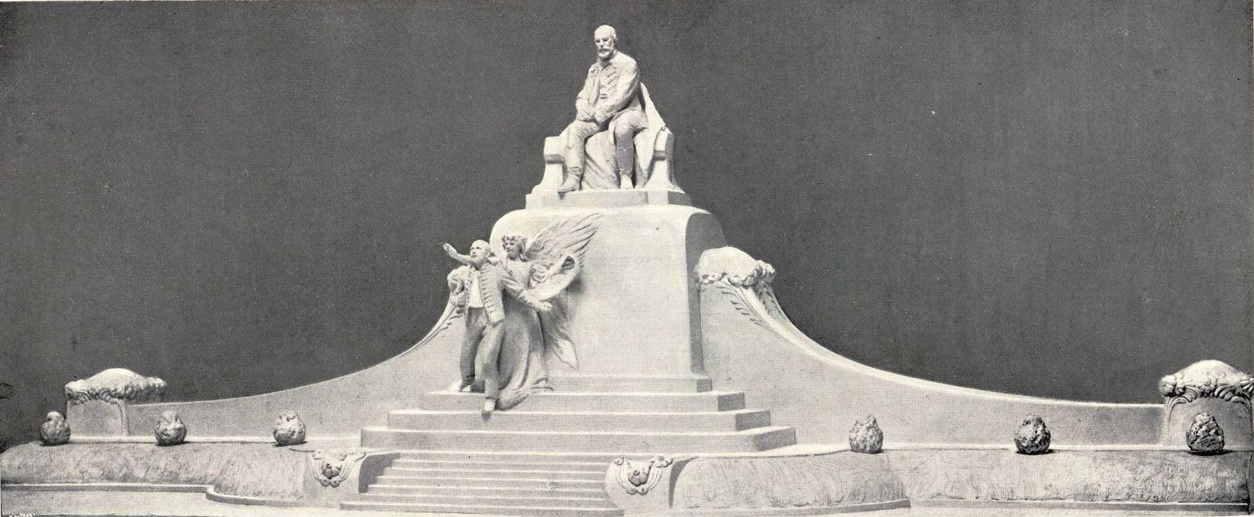 Photo of the architectural model for the second competition entry, made jointly with József Róna in 1903. Művészet, 1903/3. 219. p.