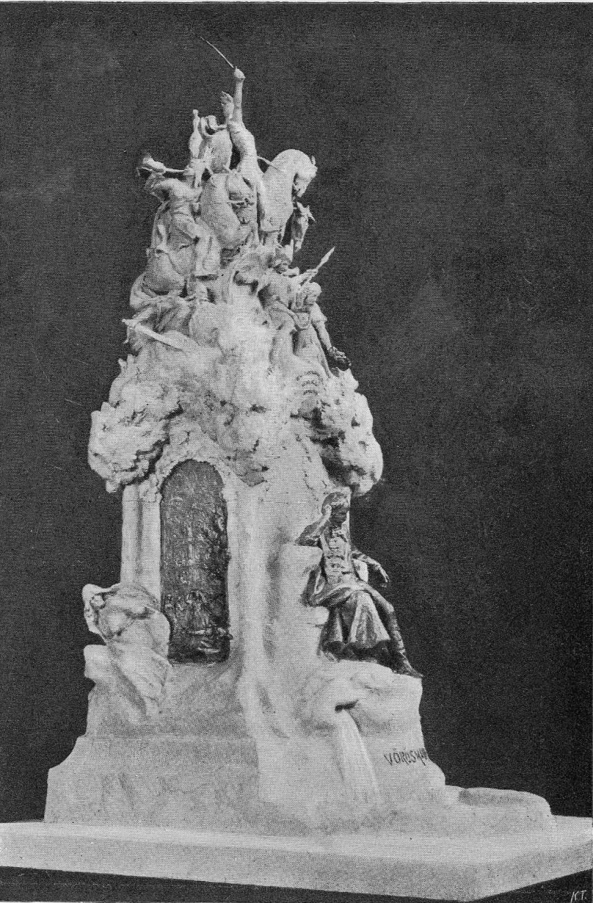 First competition, entry by József Róna, photo of the model. 02_Sajó Aladár: A Vörösmarty-szobor. Budapest, 1908.