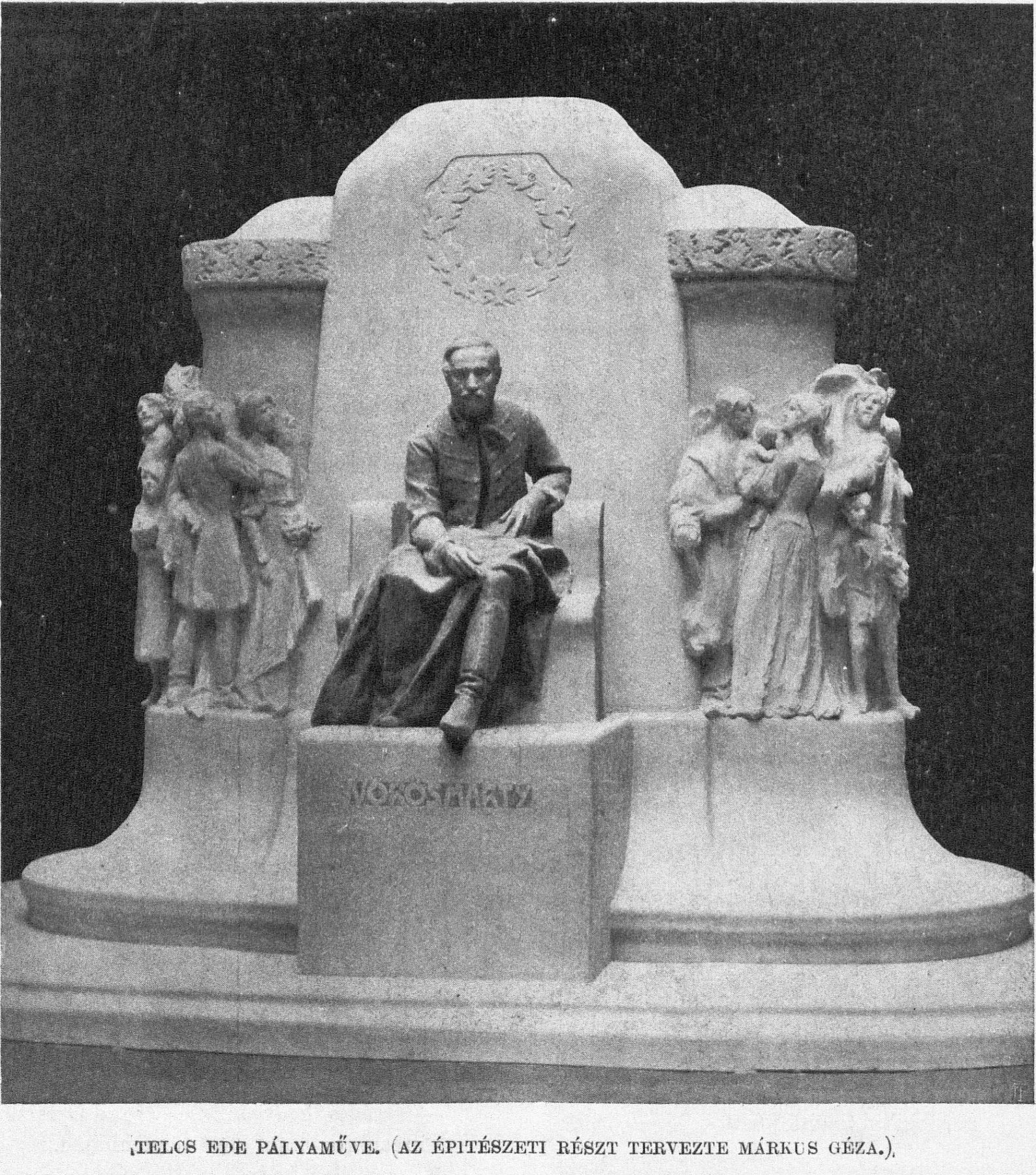 Second competition, entry by sculptor Ede Telcs and architect Géza Márkus, photo of the model. 08_Vasárnapi Újság, 1903. II. 8. 84. p.