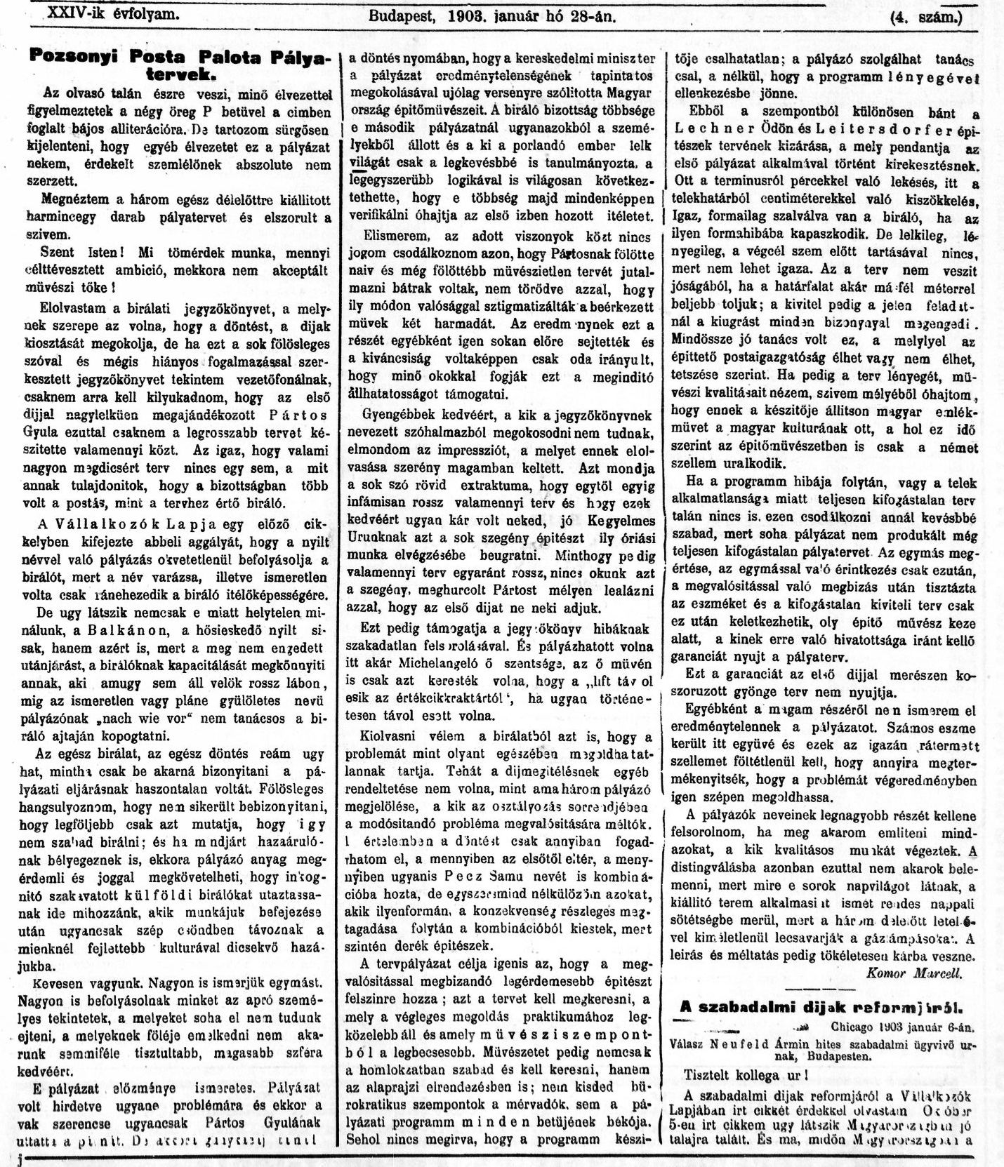 Vállakozók Lapja, 1903. I. 28. 3. p. 