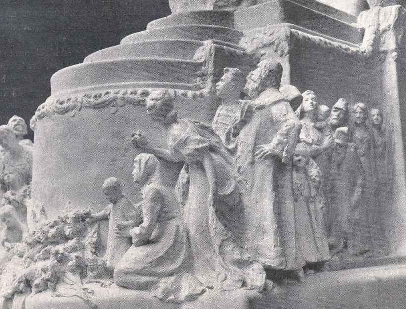 Photo of a sculptural detail on the architectural model Művészet, 1903/4. 248. p.