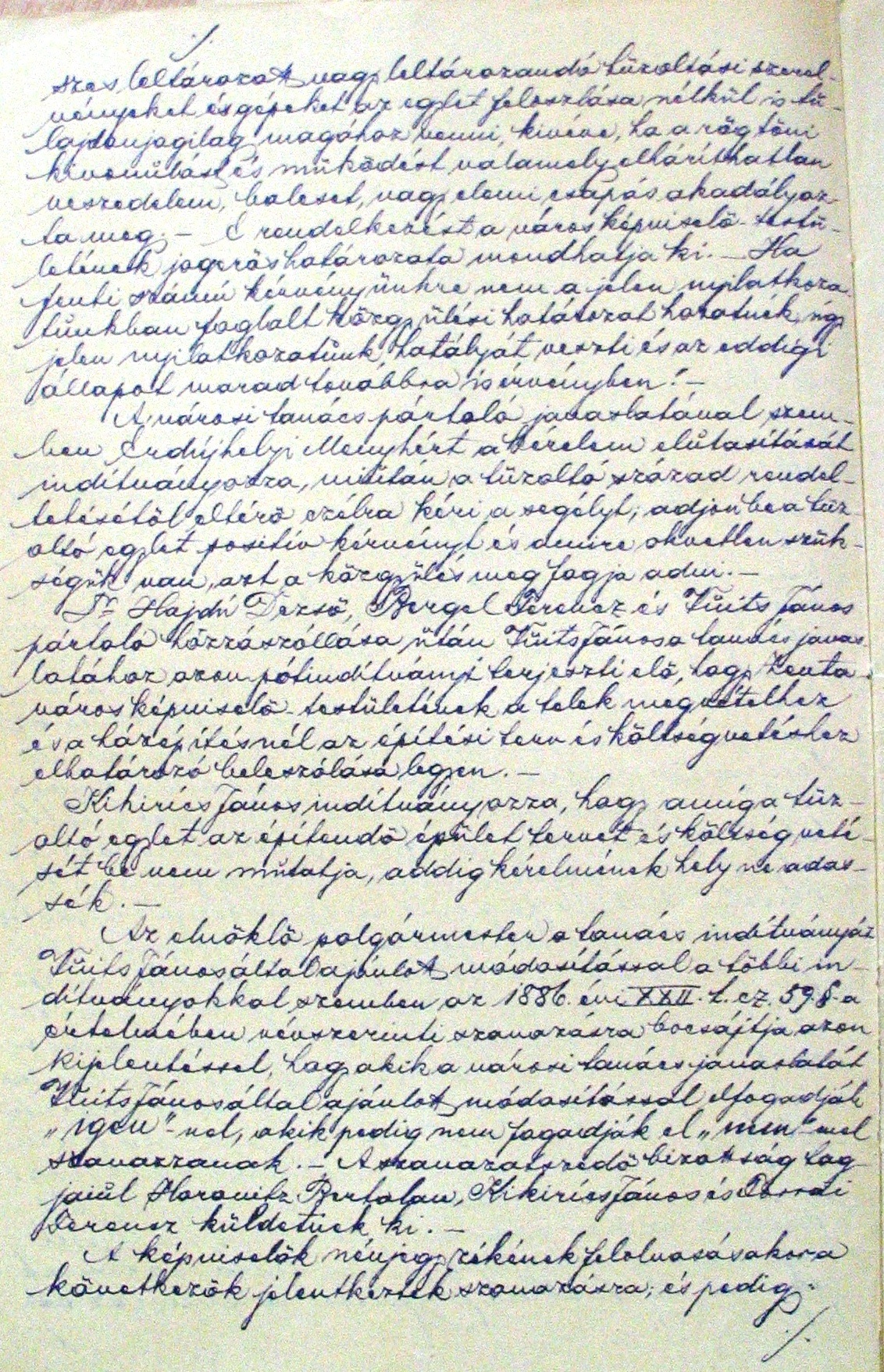 Kivonat a zentai városi képviselő-testület rendkívüli közgyűlésének 1902. III. 17-i jegyzőkönyvéből. 022_ZTL F.003.1 - Zentai Történelmi Levéltár. Az Önkéntes Tűzoltó Testületre vonatkozó zentai városi tanácsi iratok gyűjteménye