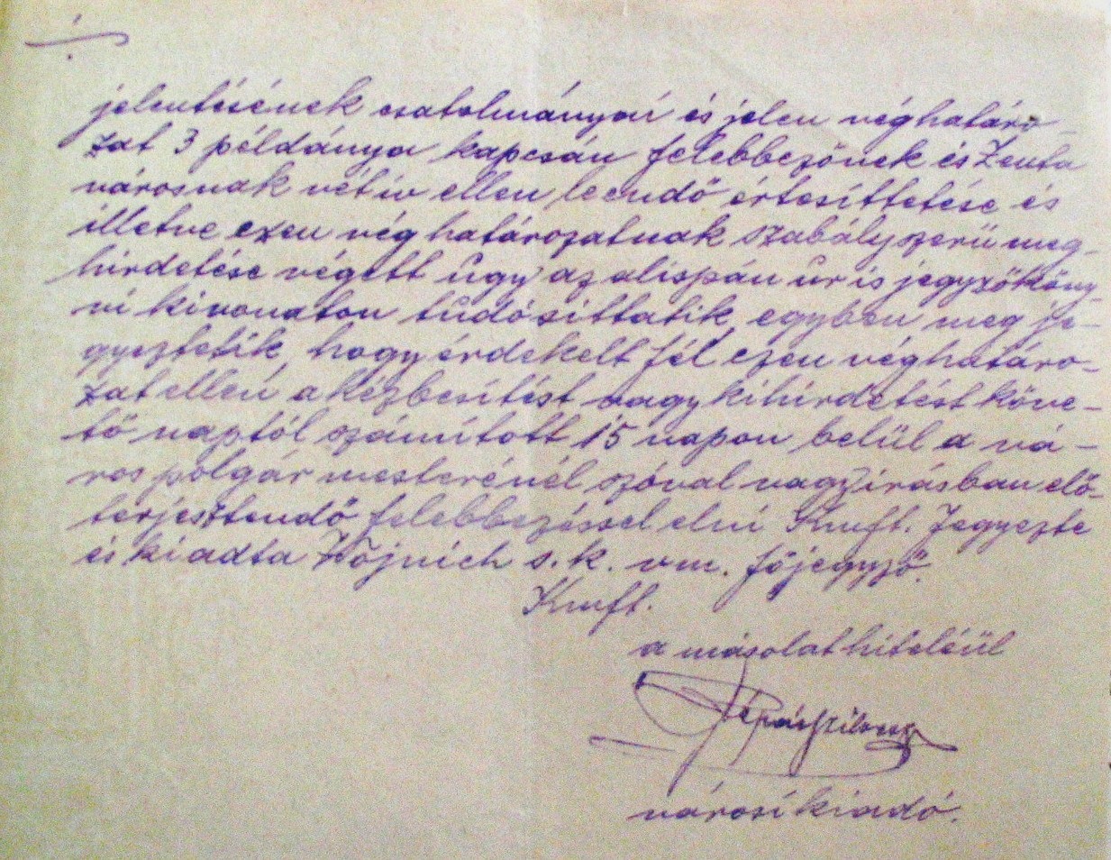Kivonat Bács-Bodrog vm. törvényhatósági bizottsági közgyűlésének 1904. II. 18-i jegyzőkönyvéből. 056_ZTL F.003.1 - Zentai Történelmi Levéltár. Az Önkéntes Tűzoltó Testületre vonatkozó zentai városi tanácsi iratok gyűjteménye