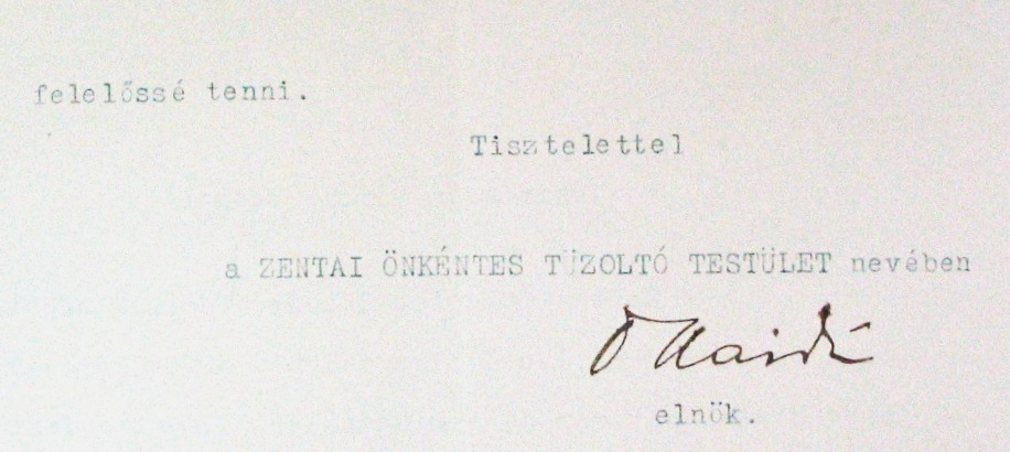 A Zentai Önkéntes Tűzoltó Testület kérelme a városi tanácshoz az építési költségek utalványozása iránt, 1904. VI. hó 060_ZTL F.003.1 - Zentai Történelmi Levéltár. Az Önkéntes Tűzoltó Testületre vonatkozó zentai városi tanácsi iratok gyűjteménye