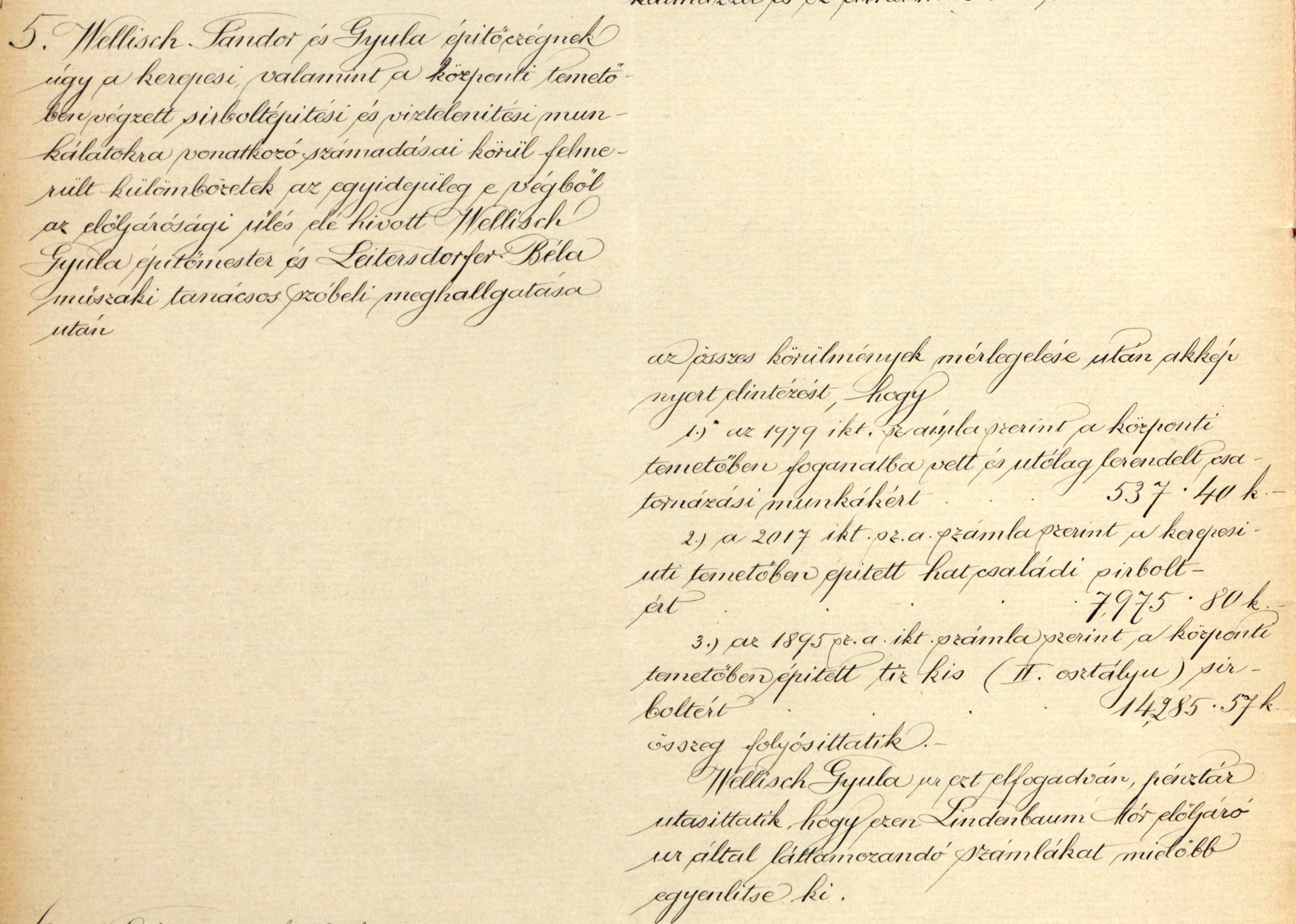 Magyar Zsidó Levéltár, A Pesti Chevra Kadisa elöljáróságának jegyzőkönyve, 1907. X. 28.