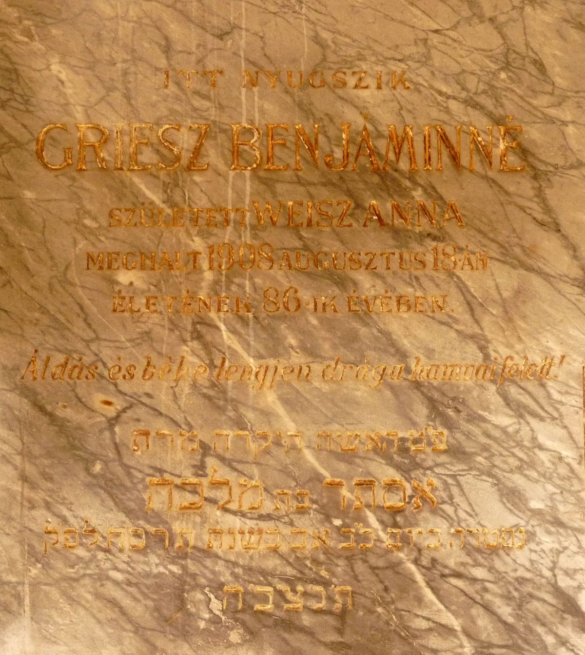 özv. Griesz Benjáminné sz. Weisz Anna és családja sírboltja, 1906-1908. Budapest, Rákoskeresztúri zsidó temető 05_06