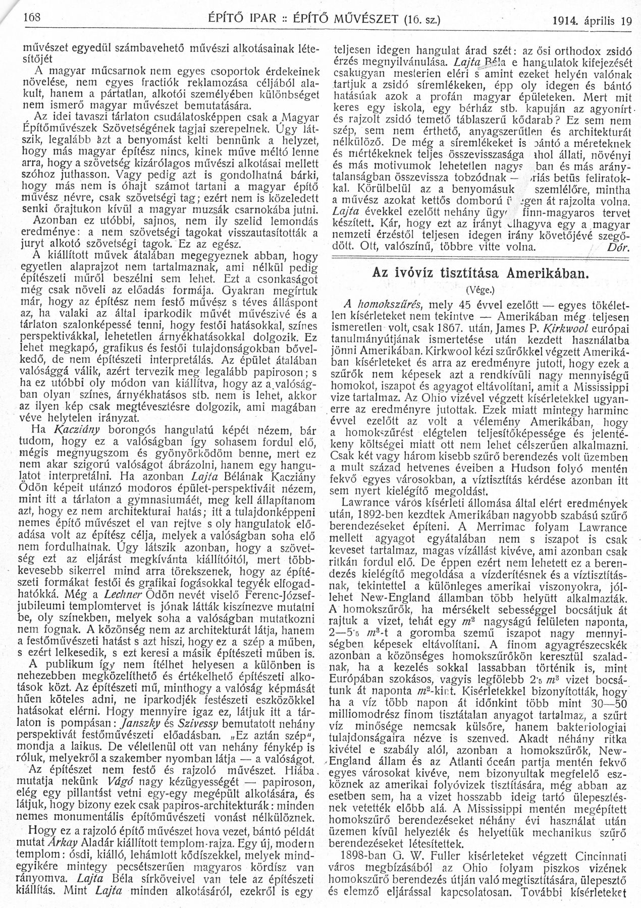 Építő Ipar, 1914. IV. 19. 168. p. 
