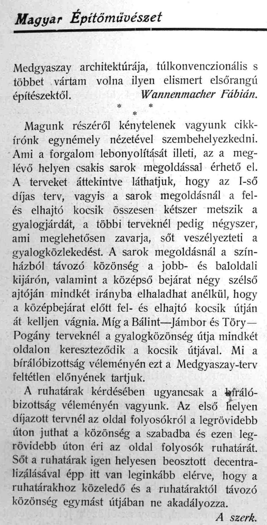 251_Magyar Építőművészet, 1913. 1. sz. 3. p.