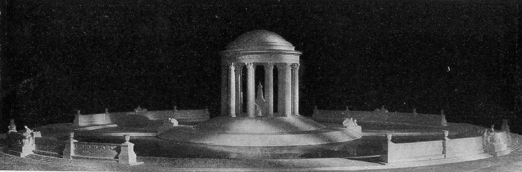 First prize winning entry by József Róna, destined for the City Park, photo of the model. Magyar Iparművészet, 1916. 6. sz. 230. p.