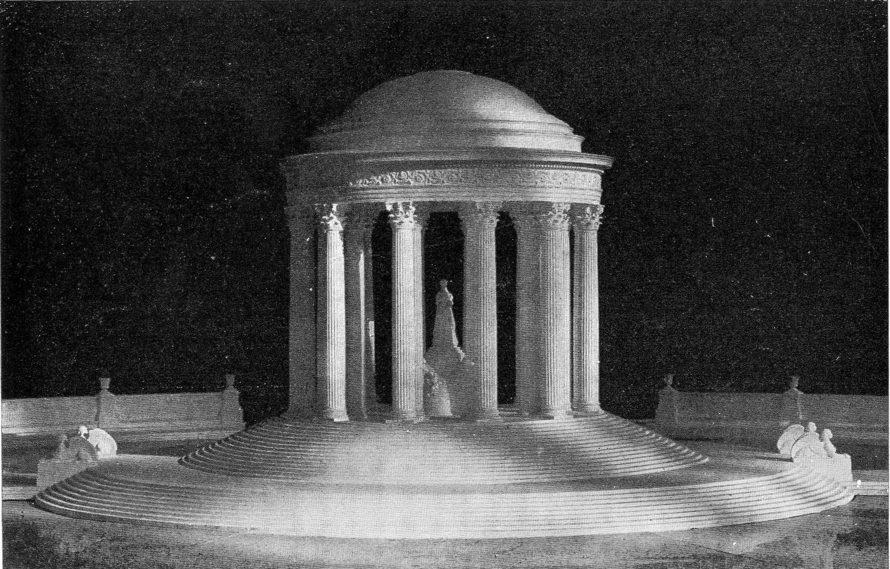 First prize winning entry by József Róna, destined for the City Park, photo of the model. Magyar Iparművészet, 1916. 6. sz. 230. p.