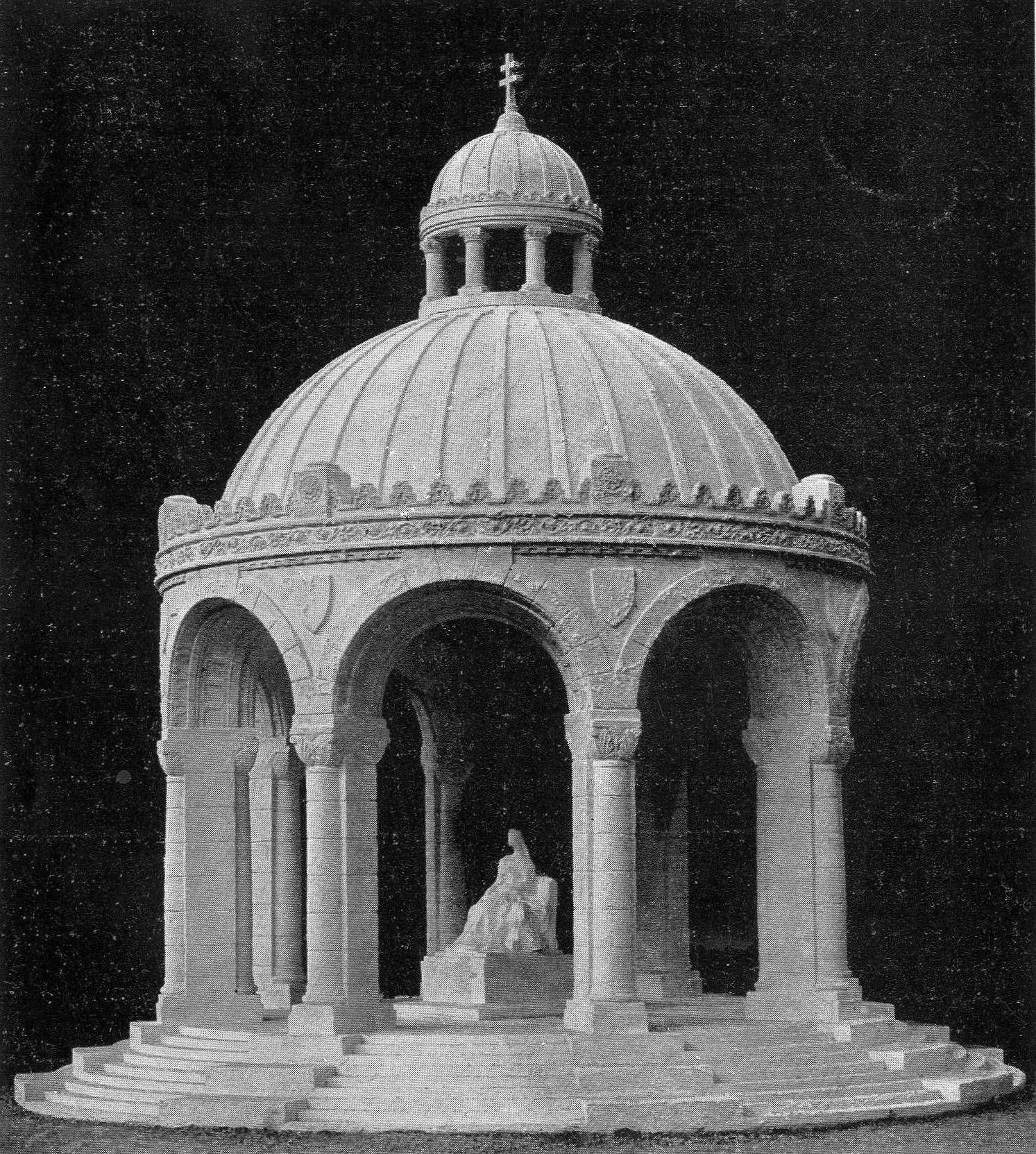 Entry by Kálmán Gerster - Alajos Strobl, destined for the Castle Hill, photo of the model. Magyar Iparművészet, 1916. 6. sz. 253. p.