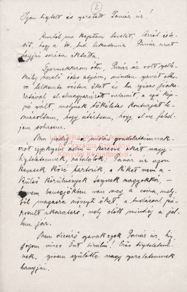 Országos Széchényi Könyvtár, Kézirattár, Levelestár