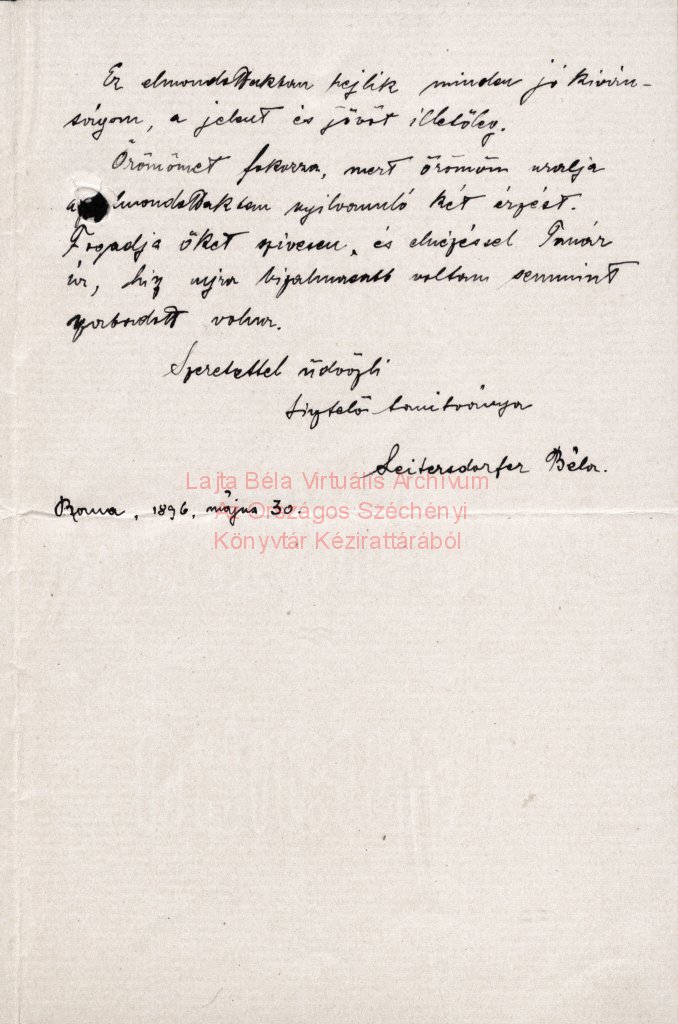 Országos Széchényi Könyvtár, Kézirattár, Levelestár