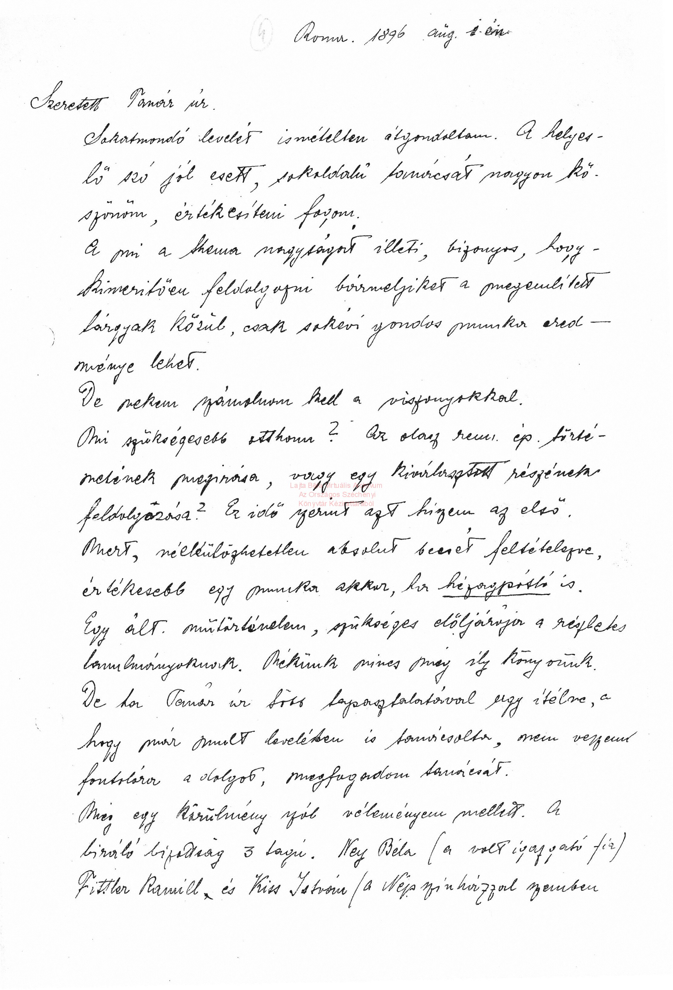 Országos Széchényi Könyvtár, Kézirattár, Levelestár