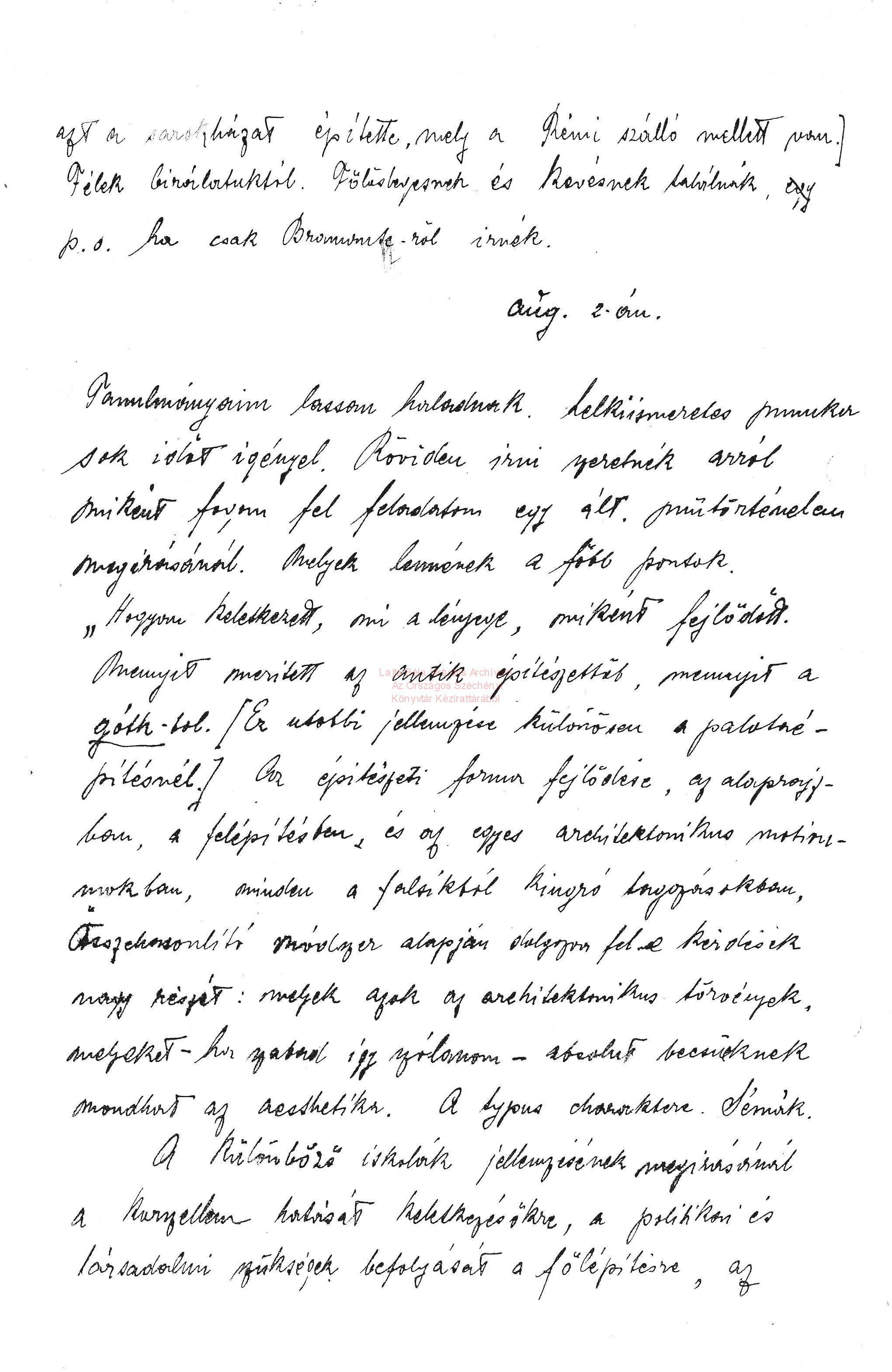 Országos Széchényi Könyvtár, Kézirattár, Levelestár
